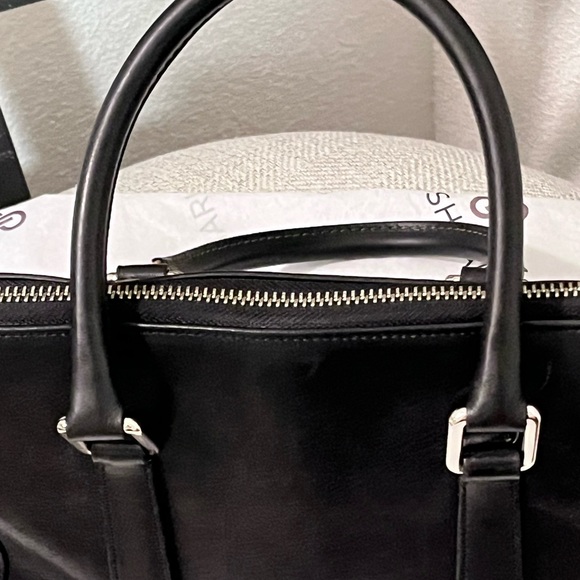 COACH ‘BONNIE’ VINTAGE BLACK GENUINE LEATHER SATCHEL BAG - Picture 10 of 15